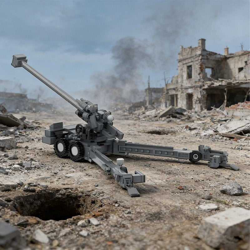 FH-2000 Howitzer Artillery Gun MOC Building Kit | 1:45 Scale Military Model - 5