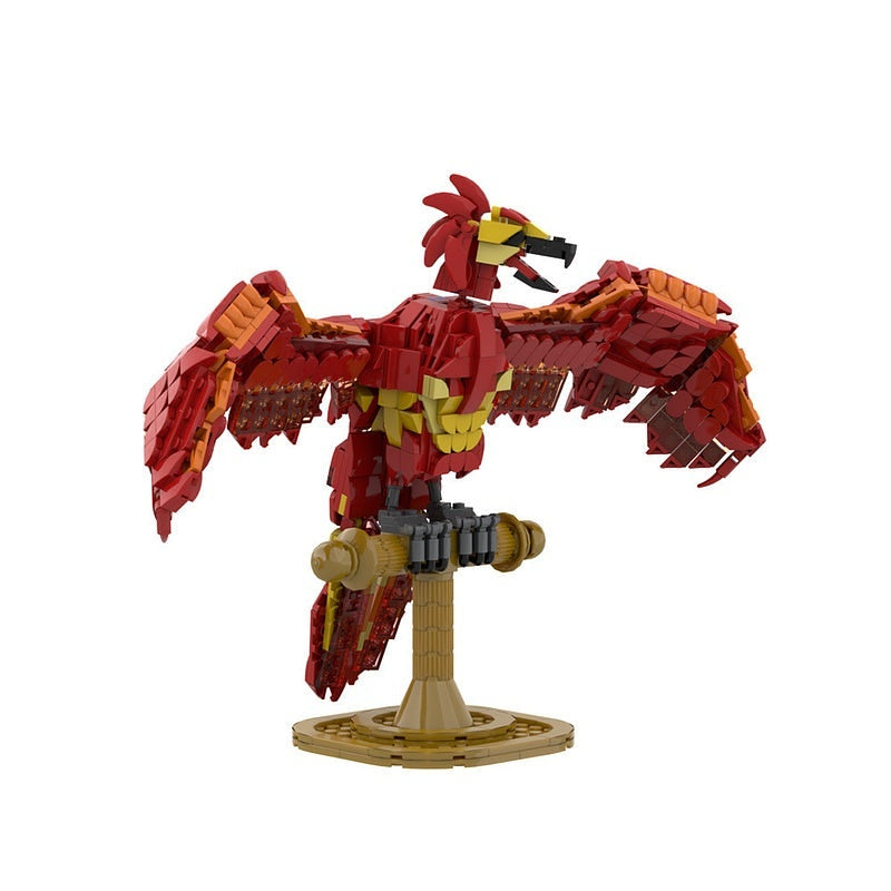 Fiery Phoenix Magical Firebird MOC Fantasy Creature Building Kit - 1