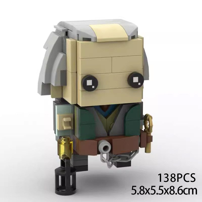 filch brickheadz moc building set | harry potter | compatible with lego - 1