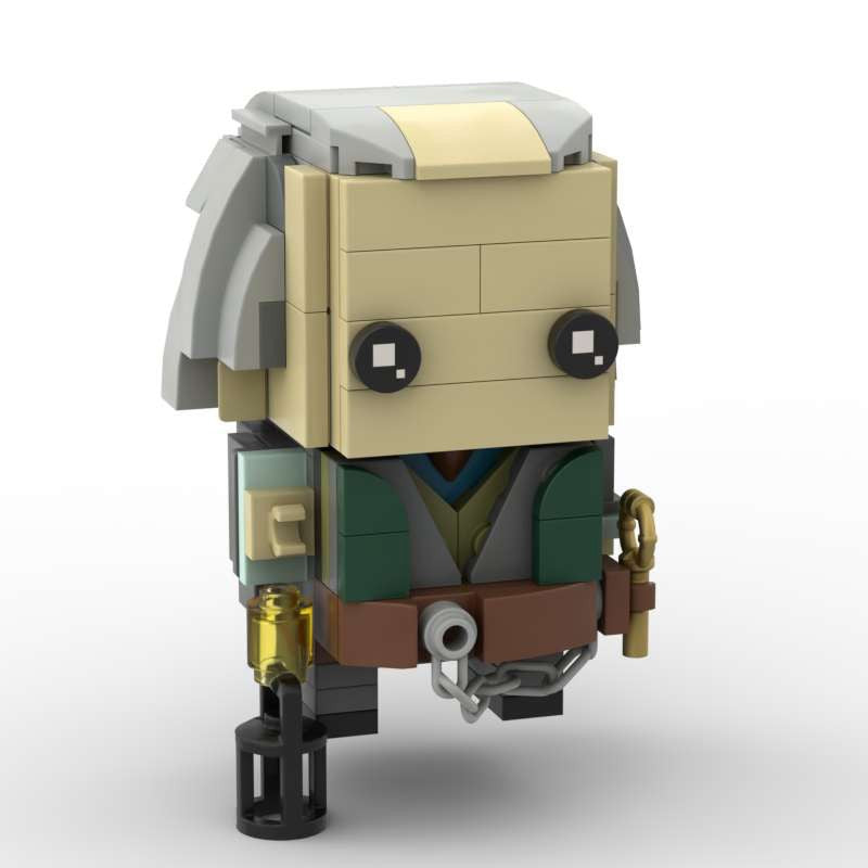 filch brickheadz moc building set | harry potter | compatible with lego - 2