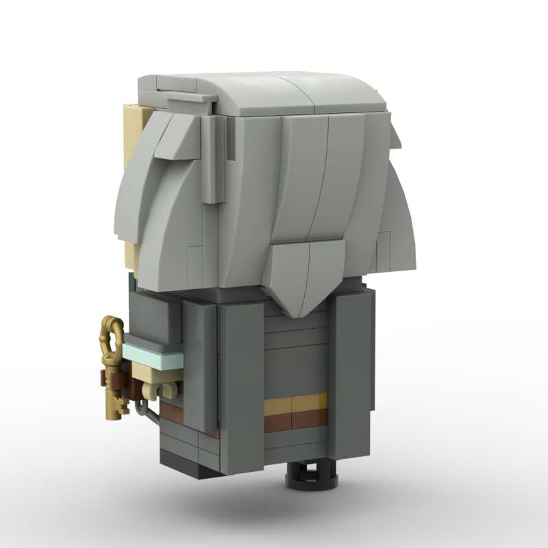 filch brickheadz moc building set | harry potter | compatible with lego - 3