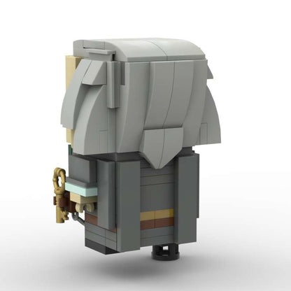 filch brickheadz moc building set | harry potter | compatible with lego - 3
