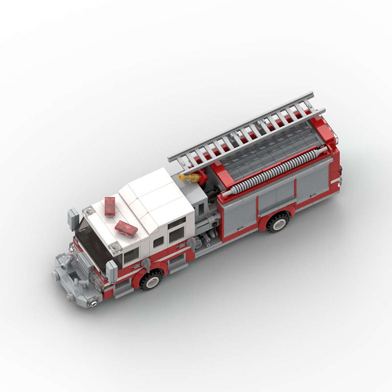 fire pump truck building set | moc-156284 - 2