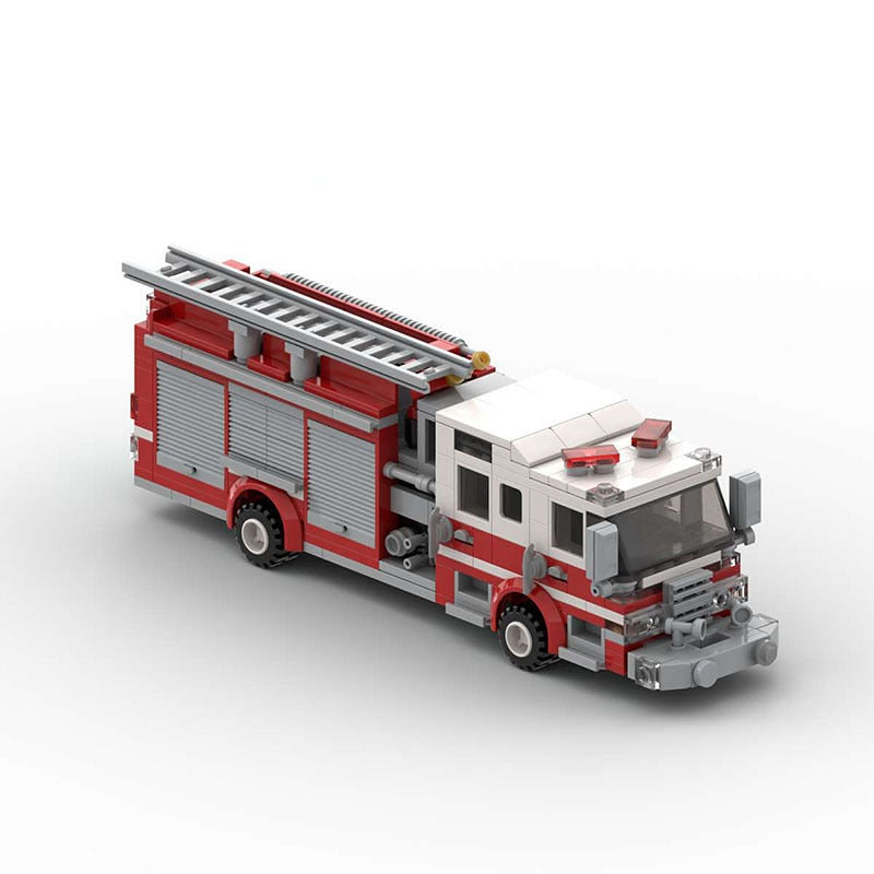 Fire Pump Truck MOC Building Kit | Emergency Vehicle Model - 3