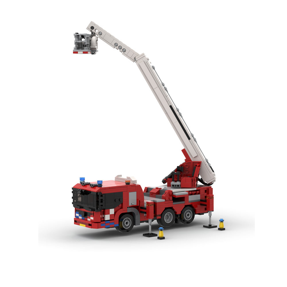 fire truck aerial platform elevator | mercedes-benz | moc-55291 - 2
