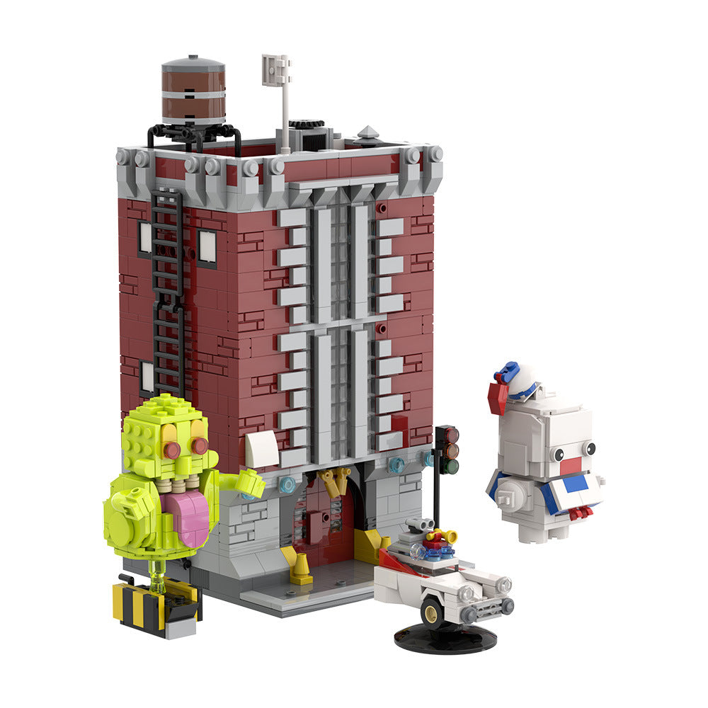 firehouse headquarters building set | ghostbusters | compatible with lego - 2