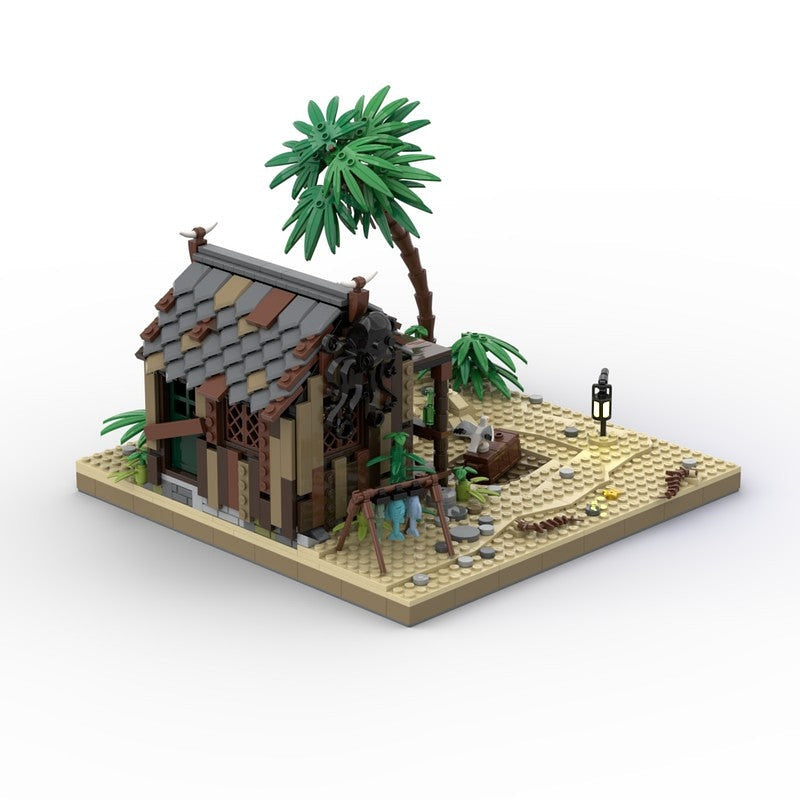 Fisherman's Hut Coastal Village MOC Building Kit | Seaside Diorama - 2