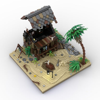 Fisherman's Hut Coastal Village MOC Building Kit | Seaside Diorama - 5
