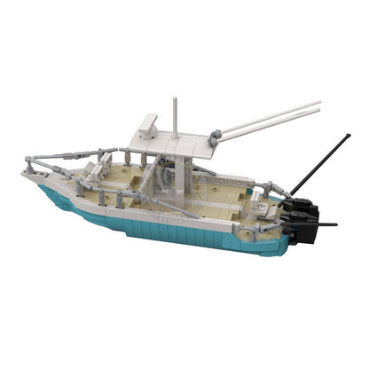 Fishing Trawler Boat MOC Building Kit – Coastal Ship Display Model Set - 3