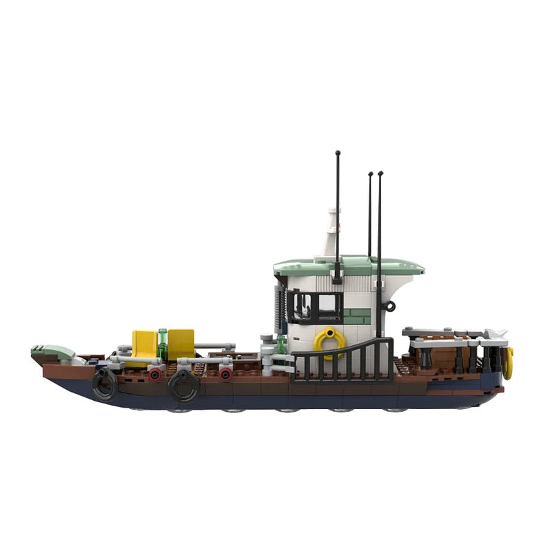 Fishing Trawler Boat MOC Building Kit – Coastal Ship Display Model Set - 6
