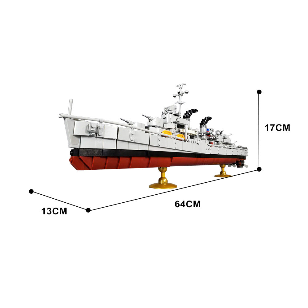 fletcher-class destroyer building set | lego compatible - 3