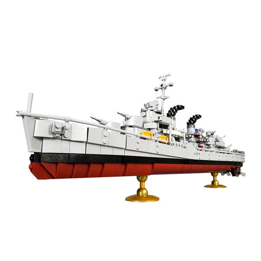 Fletcher-Class Destroyer MOC Building Kit | WWII Naval Warship Model - 1