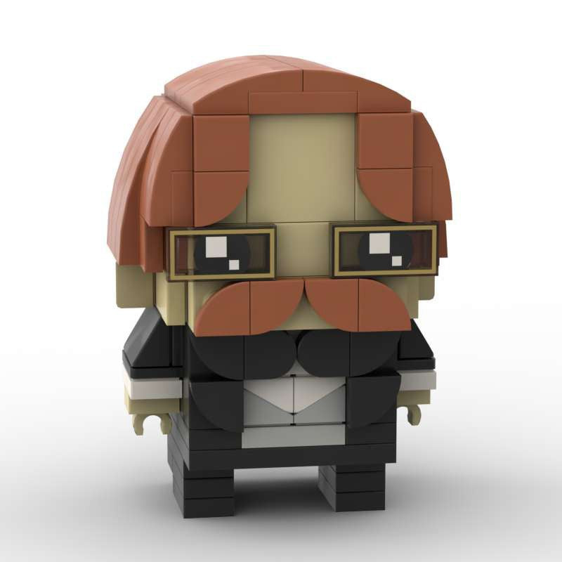 flitwick brickheadz moc building kit | harry potter | compatible with lego - 2