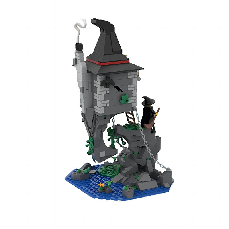 Floating Tensegrity Witch Hut MOC Fantasy Architecture Building Kit - 2