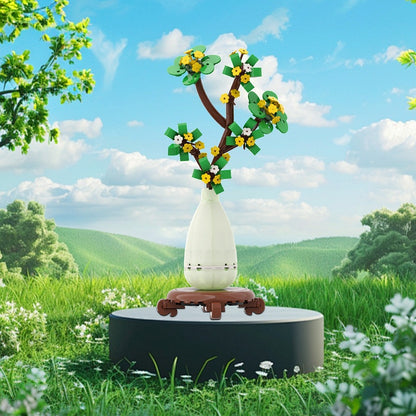 Flower Pot Planting MOC Building Kit | Botanical Potted Plant Display - 8