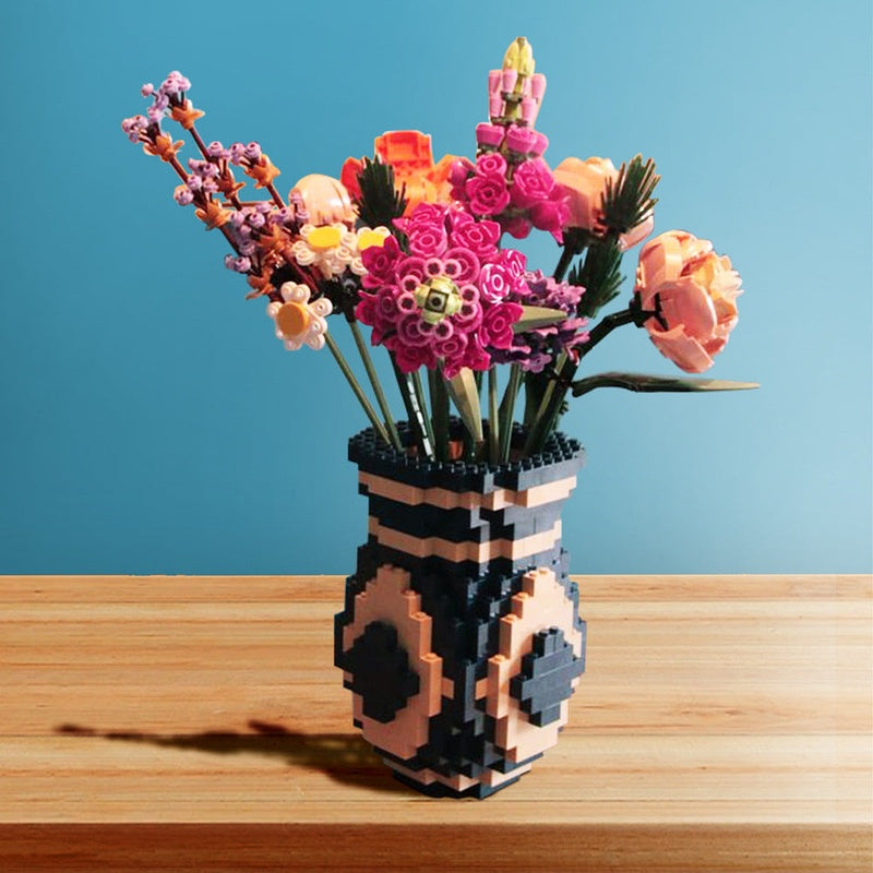 Flower Vase MOC Building Kit | Decorative Floral Display Model - 2
