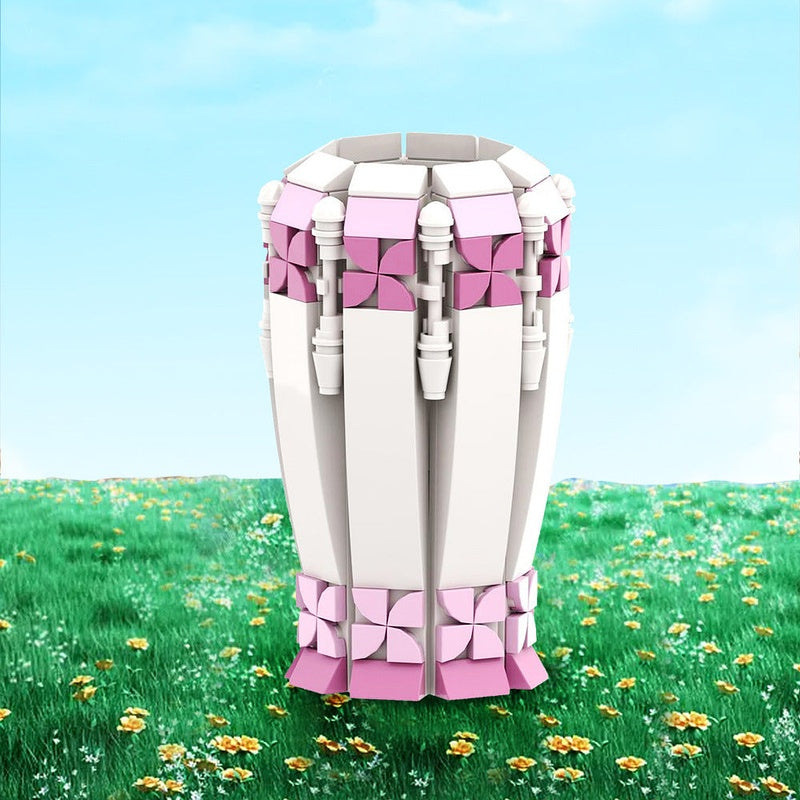 Flower Vase MOC Building Kit | Sunflower, Rose & Tulip Display Model - 4