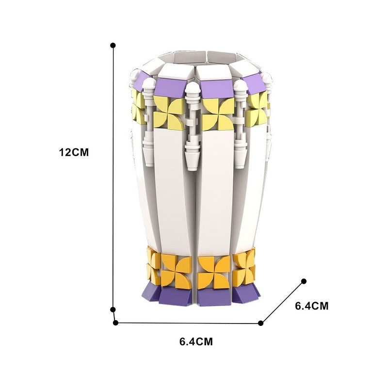Flower Vase MOC Building Kit | Sunflower, Rose & Tulip Display Model - 5