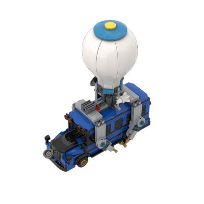 Flying Blue Bus MOC Building Kit | Fantasy Vehicle Model - 3