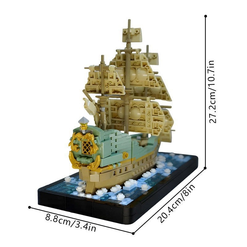 Flying Dutchman Ghost Pirate Ship MOC Building Kit - 12