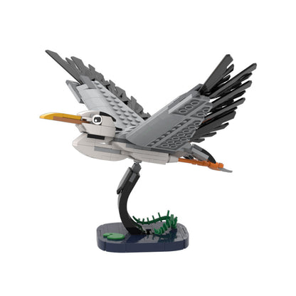 Flying Heron Building Kit | LEGO-Compatible MOC - 1