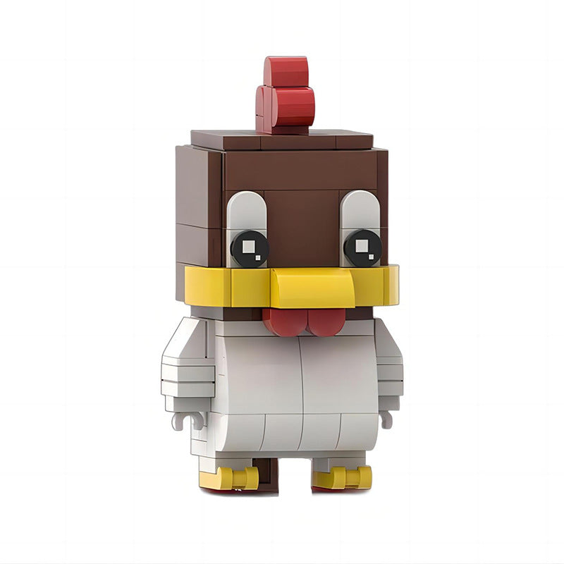 foghorn leghorn brickheadz building kit | looney tunes | lego compatible moc - 2