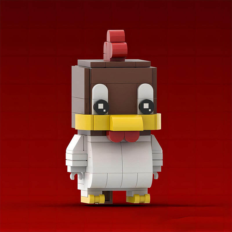foghorn leghorn brickheadz building kit | looney tunes | lego compatible moc - 3
