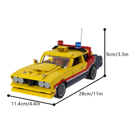 ford falcon 1:18 car building set | mad max | moc-197005 - 3