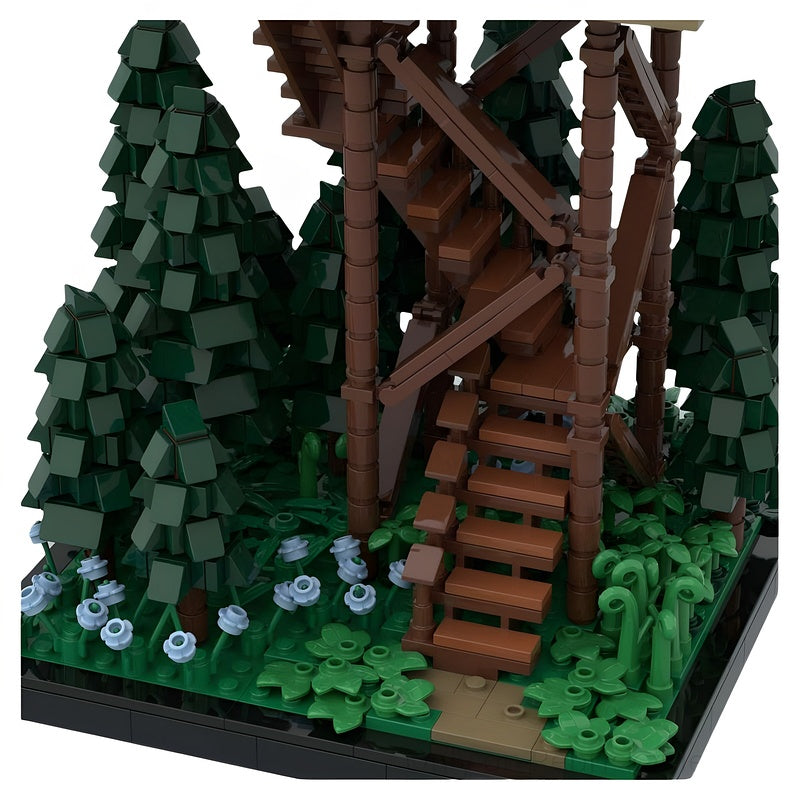 Forest Fire Lookout Tower MOC Building Kit - 2