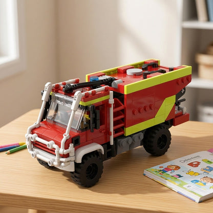Forest Fire Rescue Truck MOC Building Kit - 4