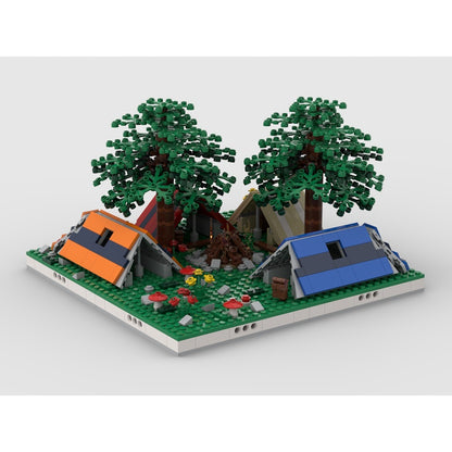 Forest Tent Camp Diorama MOC Building Kit - 1