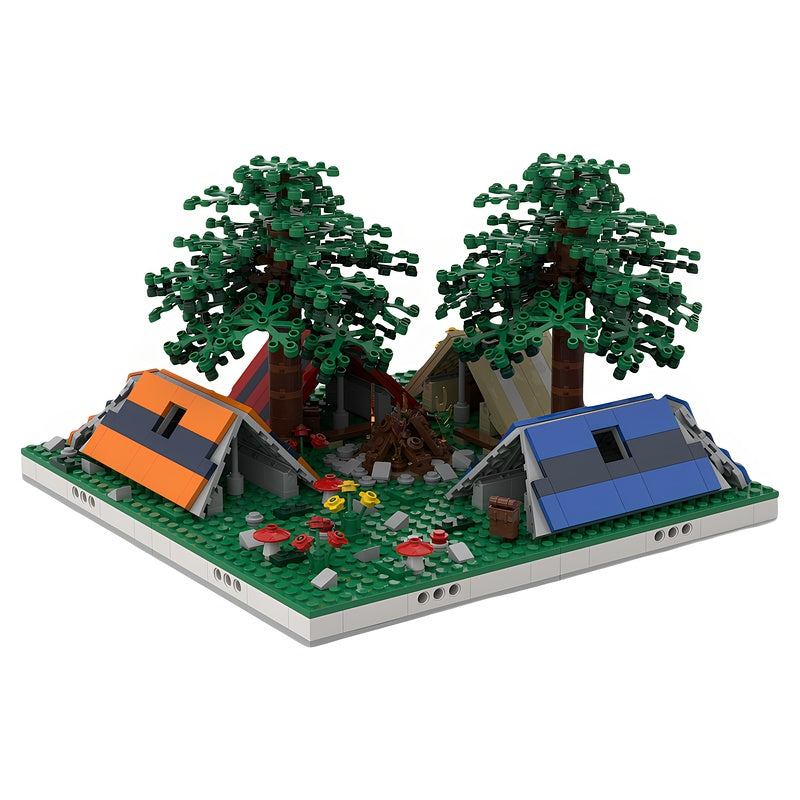 Forest Tent Camp Diorama MOC Building Kit - 2