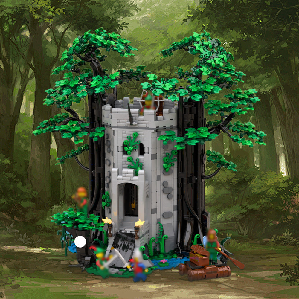 forestmen river fortress building set | lego compatible - 1