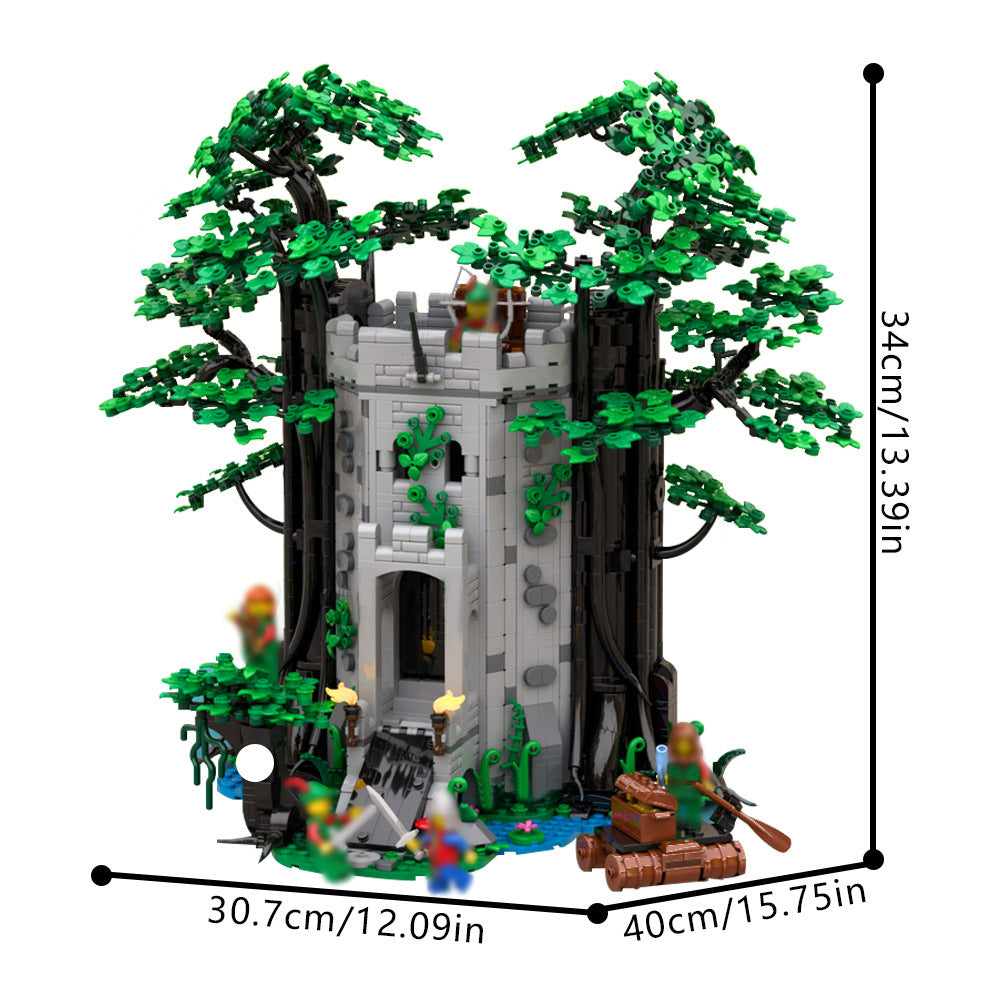 forestmen river fortress building set | lego compatible - 3