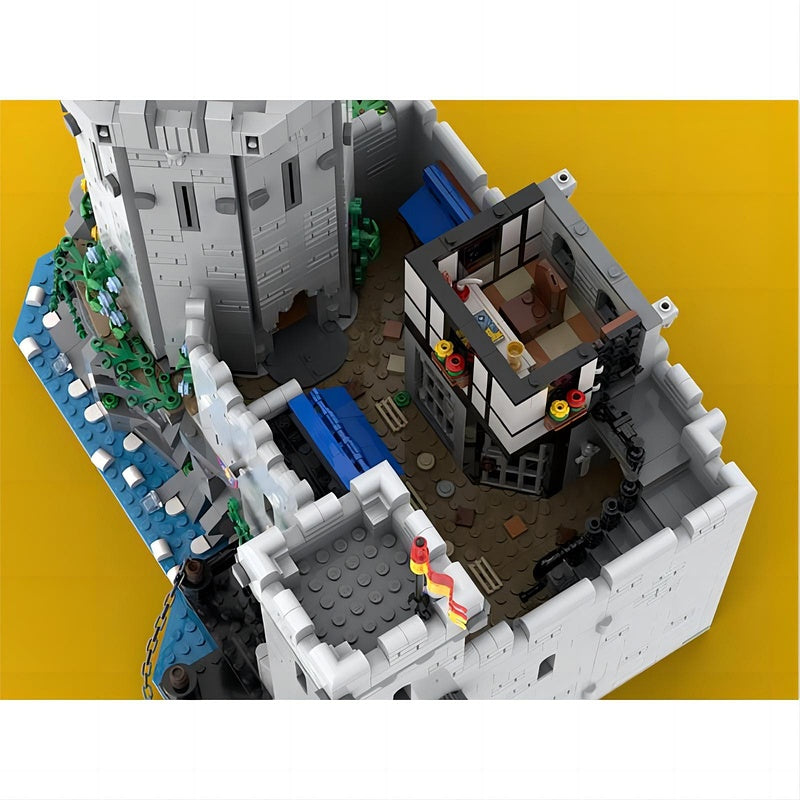 Fortified Coastal Lighthouse MOC Medieval Tower Building Kit - 4
