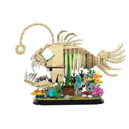 Fossil Anglerfish Deep Sea Creature Building Kit | LEGO-Compatible MOC - 1