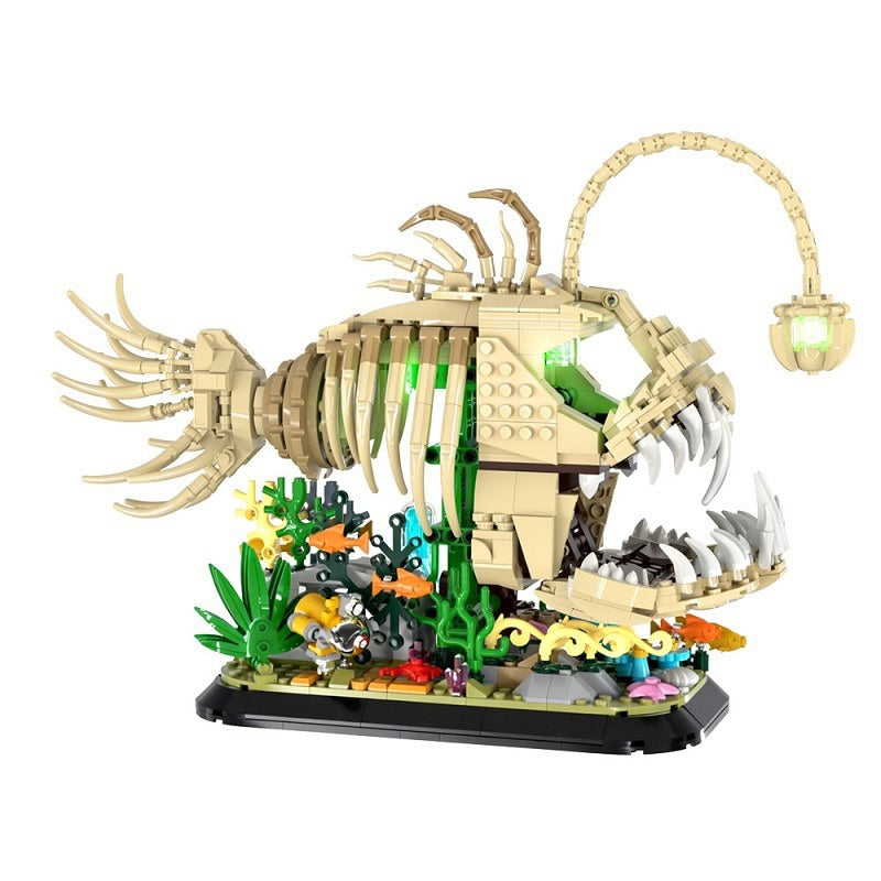 Fossil Anglerfish Deep Sea Creature Building Kit | LEGO-Compatible MOC - 3