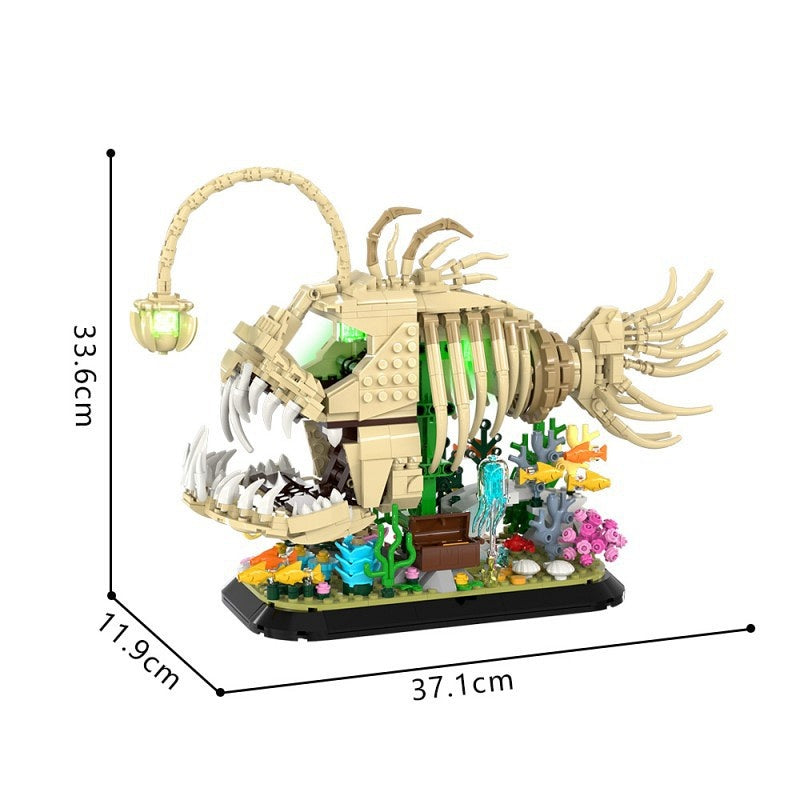 Fossil Anglerfish Deep Sea Creature Building Kit | LEGO-Compatible MOC - 4