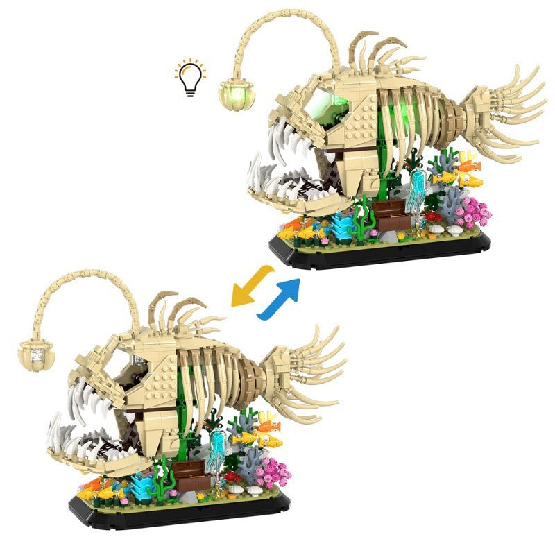 Fossil Anglerfish Deep Sea Creature Building Kit | LEGO-Compatible MOC - 5