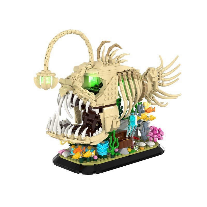 Fossil Anglerfish Deep Sea Creature Building Kit | LEGO-Compatible MOC - 6