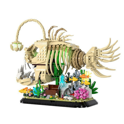 Fossil Anglerfish MOC Deep Sea Creature Building Kit | 2158 PCS Display Model - 2