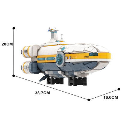 Four-Engine Long-Range Starship MOC Building Kit | Sci-Fi Exploration Ship - 4
