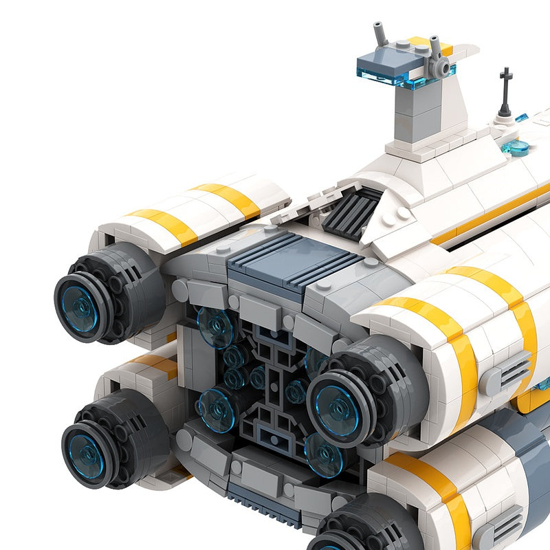 Four-Engine Long-Range Starship MOC Building Kit | Sci-Fi Exploration Ship - 7