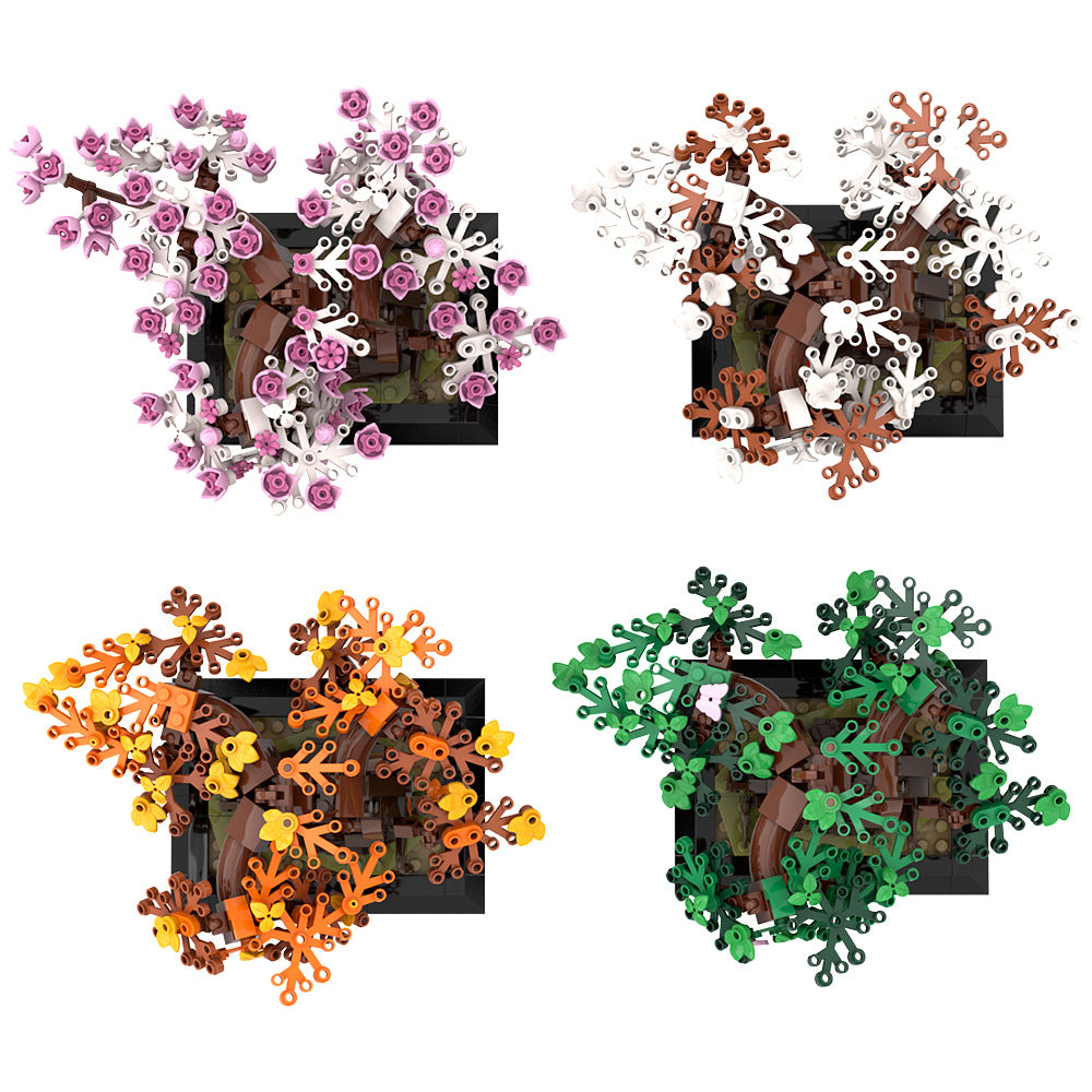 four seasons bonsai building set | lego compatible - 5