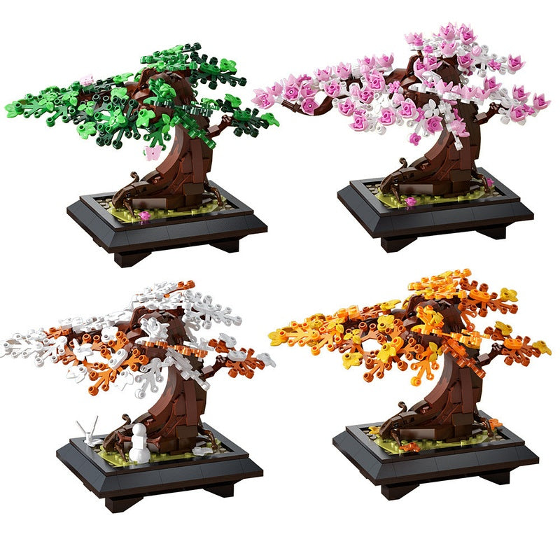 Four Seasons Bonsai MOC Building Kit | Seasonal Tree Display Model - 1