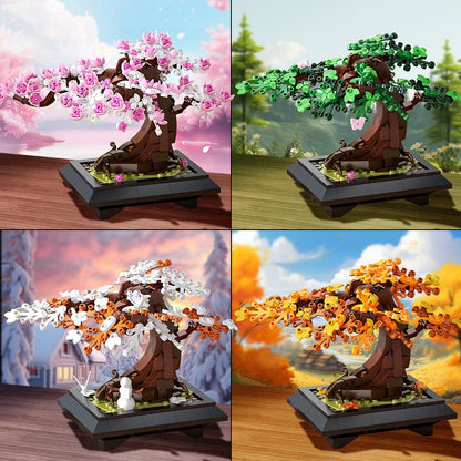Four Seasons Bonsai MOC Building Kit | Seasonal Tree Display Model - 2