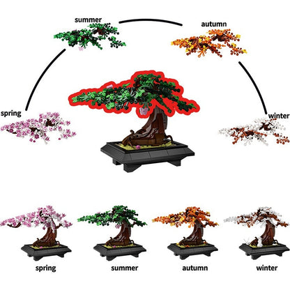 Four Seasons Bonsai MOC Building Kit | Seasonal Tree Display Model - 6