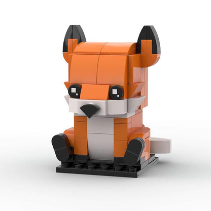 fox brickheadz building set | moc-80556 - 1