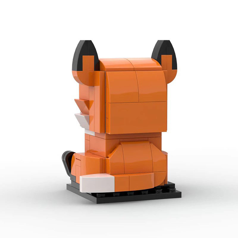 fox brickheadz building set | moc-80556 - 2