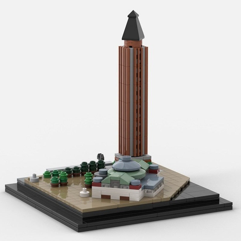 Frankfurt Messeturm & Festhalle MOC Skyline Building Kit | Architecture Model - 3